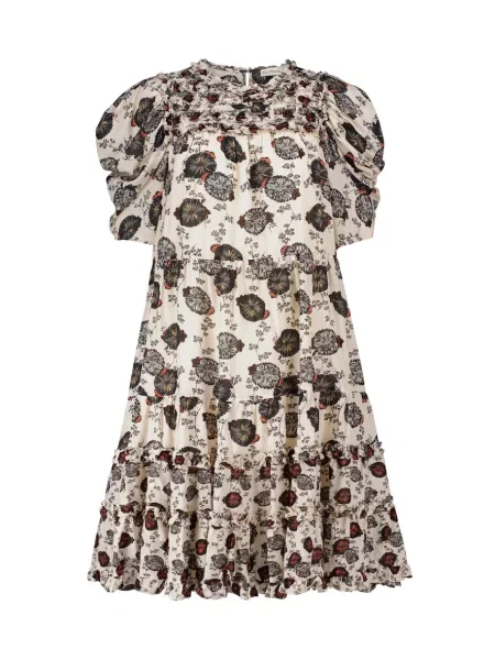 Midi obleka Ulla Johnson s cvetličnim vzorcem bela