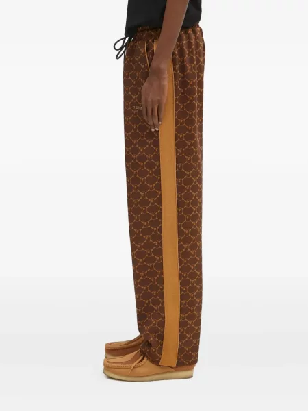 Pantaloni A Bathing Ape® cu dungi cu imagine maro
