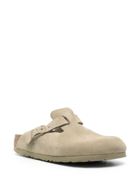 Zomšinės kambarinės šlepetės Birkenstock žalia