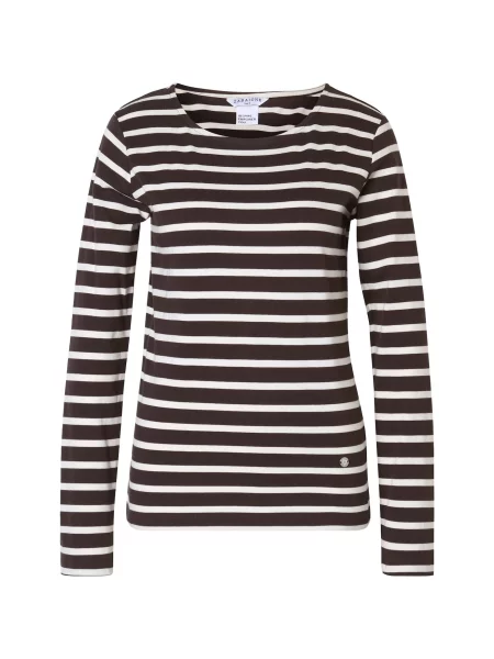 ZABAIONE Tricou maro alb