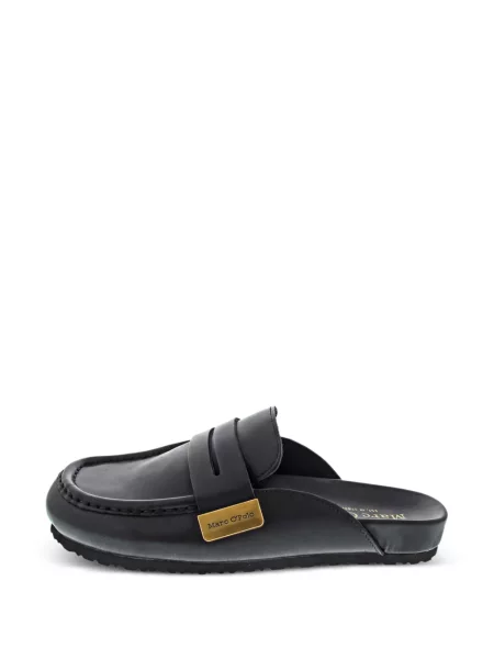Papuci tip mules Marc O'polo din piele cu bretele negru
