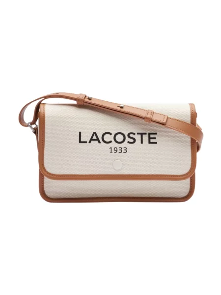 Torebka Lacoste płócienna beżowa