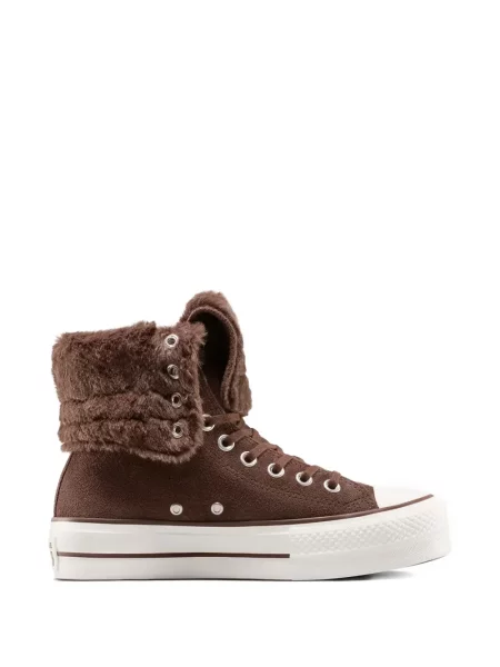 Běžecké leopardí běžecké boty Converse Chuck Taylor All Star se cvočky hnědé