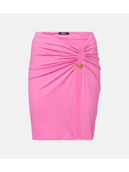 Fustă Versace din jerseu roz
