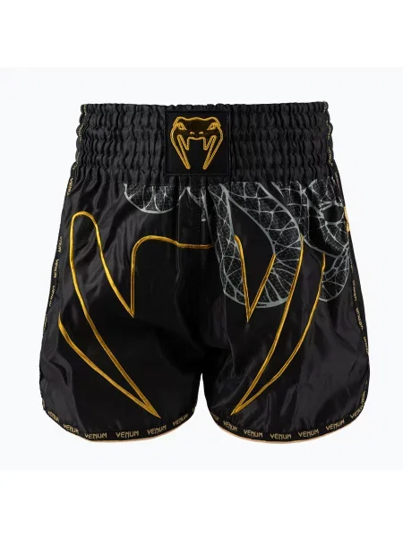Мъжки тренировъчни шорти Venum Serpenti Muay Thai black/silver/gold черно