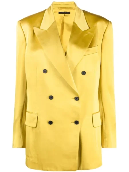 Sacou Tom Ford din satin galben