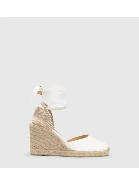 Castañer Espadrilky Carina nažloutlá bílá