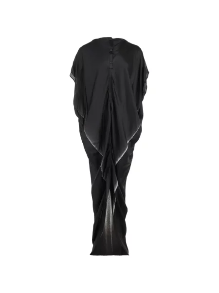 Rochie maxi Rick Owens drapată negru