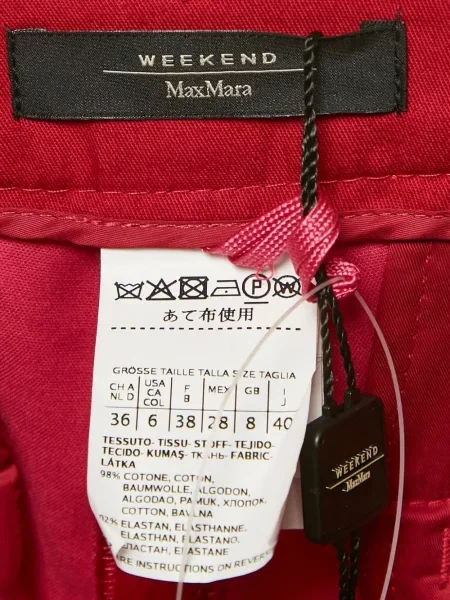 Pantaloni Weekend Max Mara de catifea roz