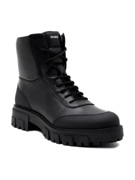 HUGO De piele botine Axel LacePaddedB-N negru