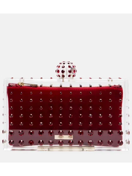 Pisemska torbica Aquazzura kroglice rdeča