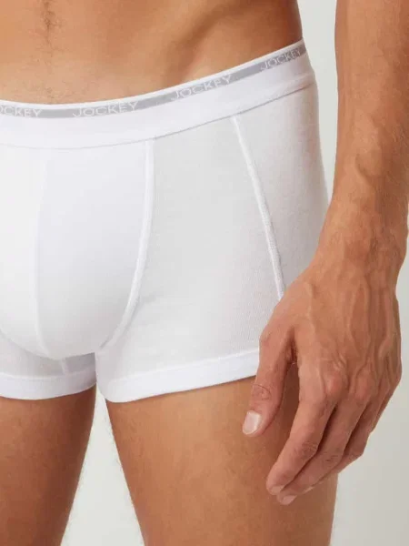 Obcisłe bokserki z bawełny w zestawie 2 szt. Jockey białe