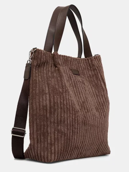 Medicine torebka shopper sztruksowa brązowa