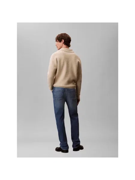 Blugi drepți Calvin Klein Jeans negru