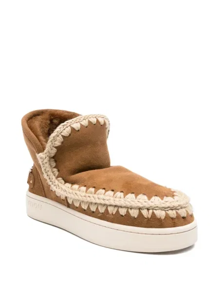 Botine Mou din piele de căprioară maro