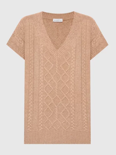 Жилет з вовни у візерунок Ballantyne коричневий