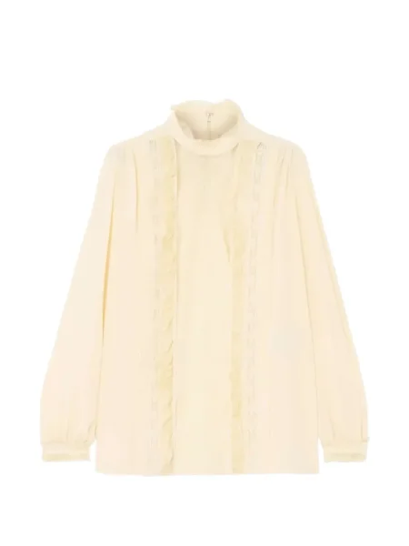 Риза Valentino Garavani с волани с дантела