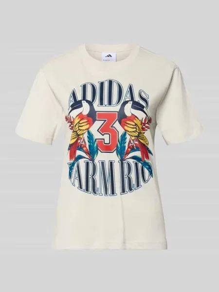 T-shirt z nadrukiem etykiety Adidas Sportswear