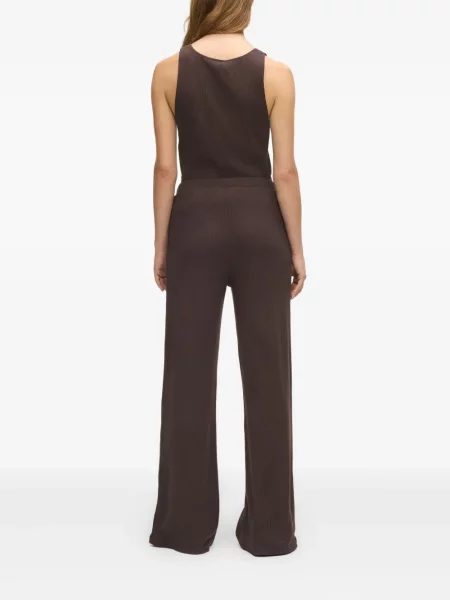 Pantaloni Karl Lagerfeld cu broderie maro