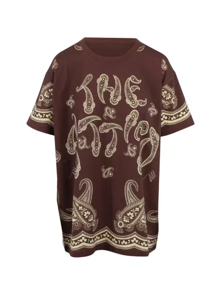 Tricou The Attico cu imagine cu model paisley maro