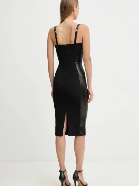 Elisabetta Franchi rochie midi mulată negru