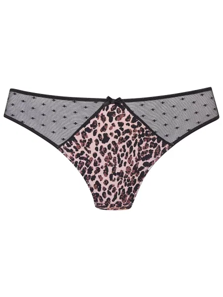 NUANCE Tanga mauve / roz negru