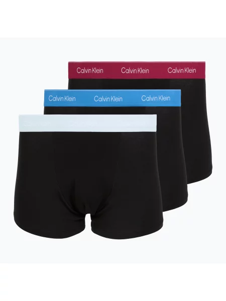 Boxeri pentru bărbați Calvin Klein Relaxed Fit Trunk black bodies w/ poseidon blue/plein negru