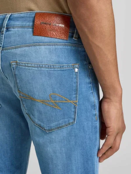 Jeansy o kroju regular fit z denimu Candiani model Lyon' Pierre Cardin
