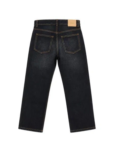 Jeansy straight leg dziecięce Fendi czarne