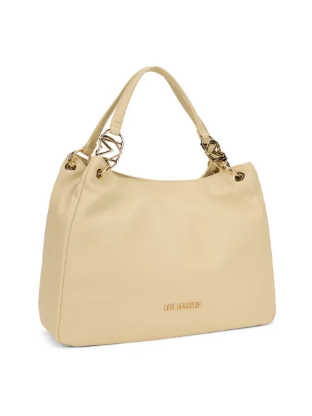 Shopperka Love Moschino z logo żółta