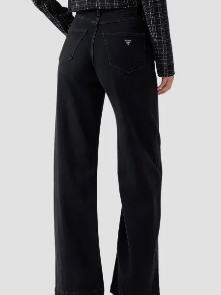 Широкие джинсы Guess черные