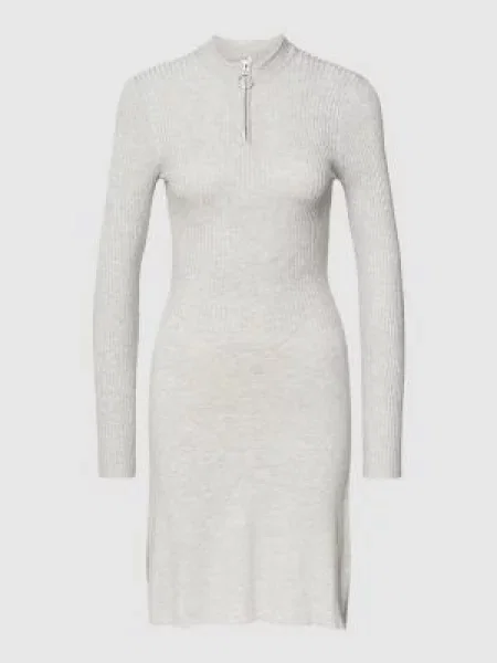 Sukienka z kołnierzem model ‘DEE’ Only szara