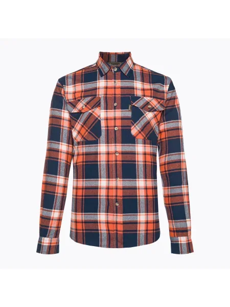 Cămașă pentru bărbați Pinewood Härjedalen bleumarin/portocaliu portocaliu