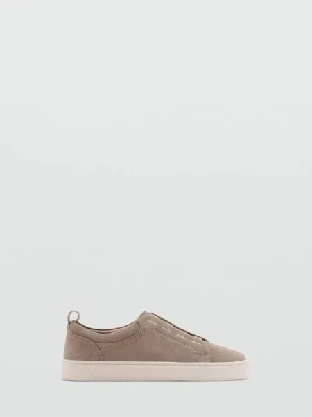 Zamszowe buty sportowe z podeszwą Vibram® jasny/pastelowy brąz Mężczyzna 42 MANGO MAN
