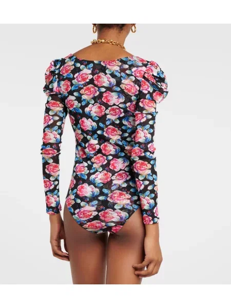 Body Diane Von Furstenberg cu model floral plasă roz