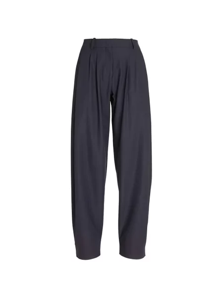 Pantaloni Ferragamo conici albastru
