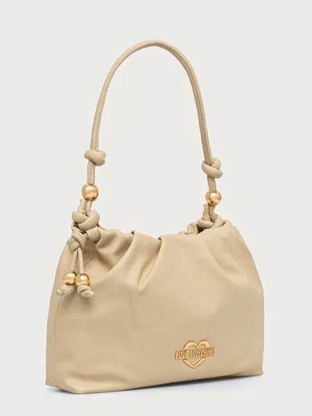 Love Moschino kabelka dámska kožená béžová