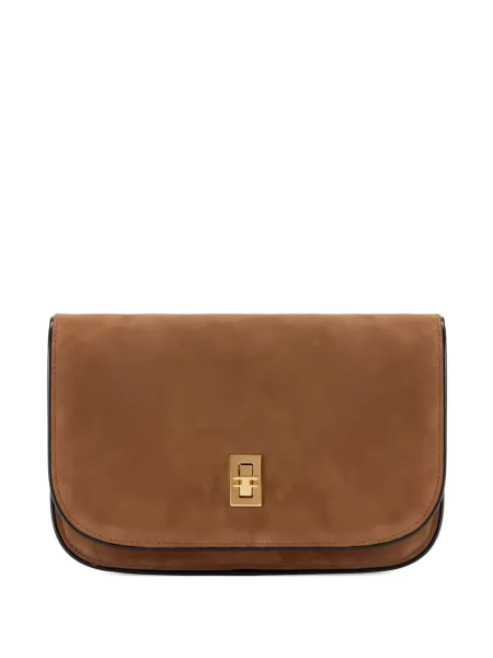 Body Elisabetta Franchi din piele de căprioară maro