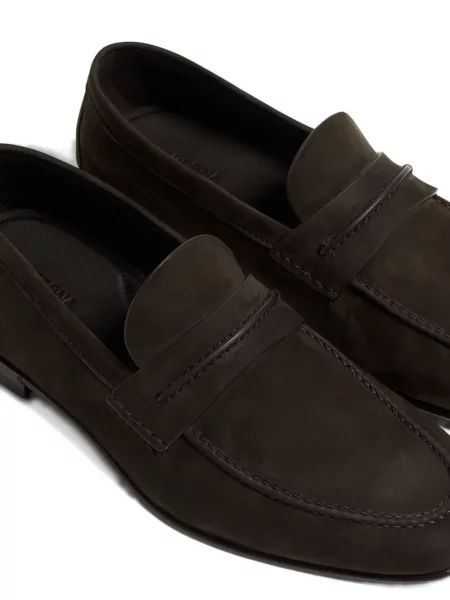 Pantofi loafer Zegna din piele maro