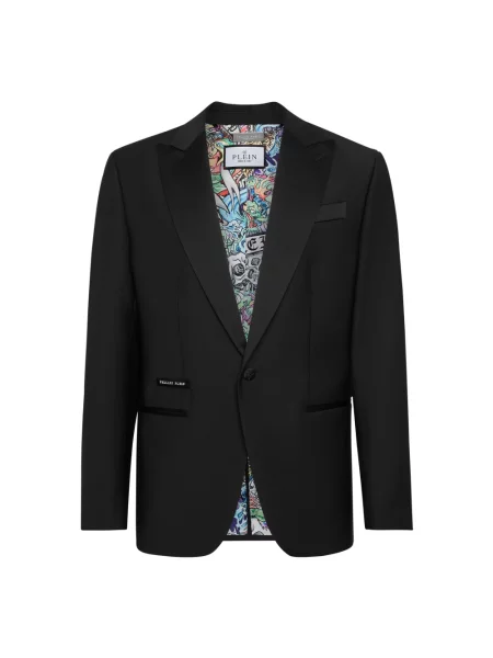 Marynarka Philipp Plein wełniana czarna