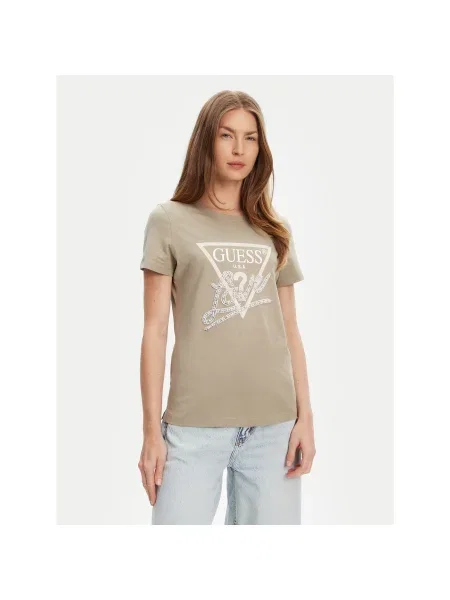 Guess T-Shirt Regular Fit πράσινο