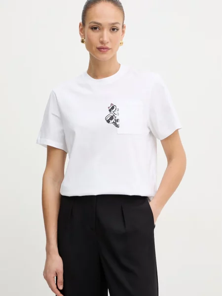 Karl Lagerfeld tričko IKON bílé