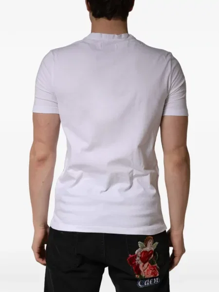 Tricou President's cu broderie alb