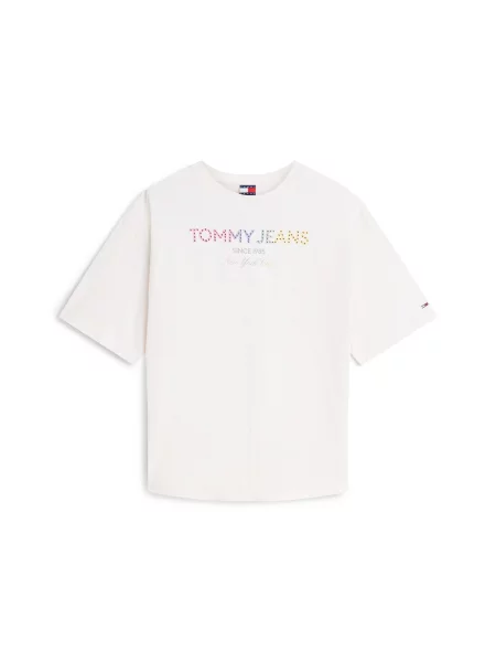 Tommy Jeans Tricou azuriu / galben / roz alb