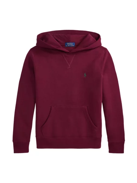 Bluza z kapturem Ralph Lauren klasyczna czerwona