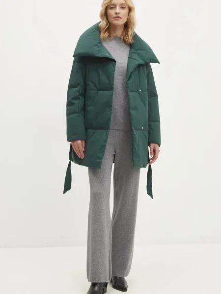 Answear Lab kurtka zimowa oversize zielony
