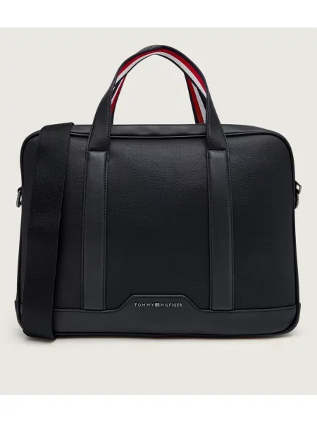 TOMMY HILFIGER Laptoptáskák rikító piros fehér fekete