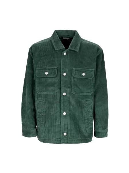 Kołnierzykowy kurtka Obey sztruksowa zielona