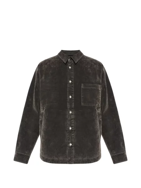 Geacă Jacquemus de catifea cord gri