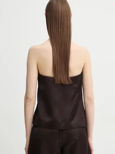 Блузка A.L.C. однотонна коричневий